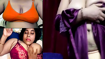 Desi Bhabhi Met Parmantige Tepels In Een Saree