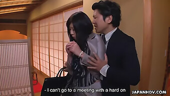 Japanese Secretary Experiences Intimate Encounter With Her Boss At A Restaurant