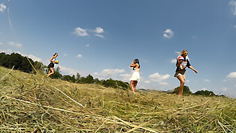 Young Girls Go Commando In The Great Outdoors To Reveal Their Assets On A Sunny Afternoon