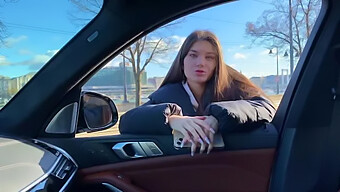 Stefany Kyler'S Anal Skills On Display In A Car