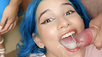 Min Galilea, A Colombian Teen, Participates In An Orgy And Receives 64 Cumshots In Her Mouth.