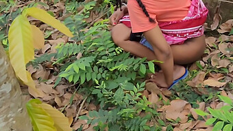 Black Teen Pees In The Woods For A Thrilling Outdoor Experience