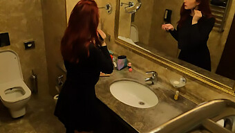 18-Year-Old Girl Caught On Camera Playing With Herself In The Bathroom