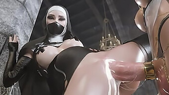 Indulgent Nun'S Sinful 3d Animated Adventure With Big Tits, Ass, And Cock