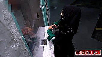 Arab Beauty Stays At Hotel, Receives From Behind Action.