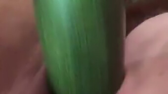 First-Time Anal Play With A Cucumber