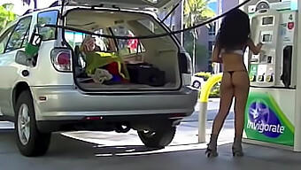 Wife In Short Skirt Teases And Flashes At Public Place