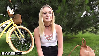 Blonde Teen Kenzie Kai Exposes Her Petite Breasts In A Public Setting