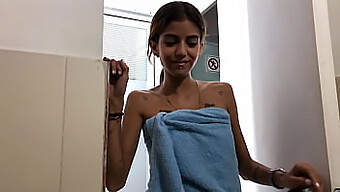 Young Indian Beauty'S Unexpected Encounter With Pleasure In The Bathroom