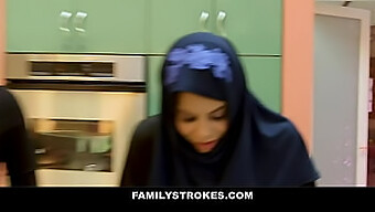 Middle Eastern Stepsister Gives Oral To Her American Brother In A Taboo Encounter