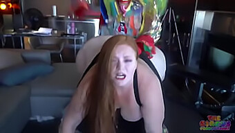 Young Redhead Sis Gets Anal Pounding In Group