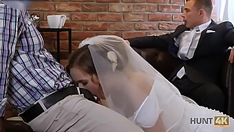 Intense Oral And Vaginal Sex With A Hot Brunette On Her Wedding Night