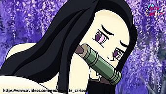 Nezuko Og Tanjiro Deltar I Et Lidenskapelig Møte I En Animert Hentai-Video.