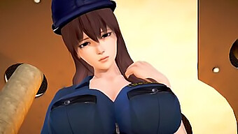 Policial Experimenta Intenso Prazer Em Animação Hentai 3d