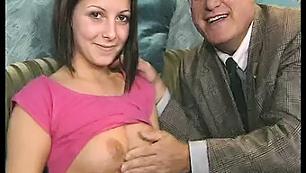 A Young Girl Engages In Sexual Activities With An Older Man In A Homemade German Video, Including Deepthroat, Fingering, And Orgasmic Sex.