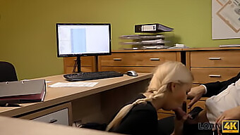 Audition For A Man In Office With A Blonde Milf