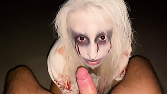 German Wife Craves Sperm In Halloween-Themed Video