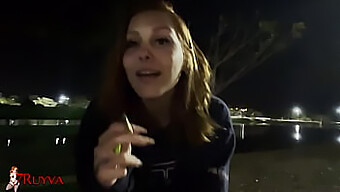 A Hot Redhead Gets Fucked In The Middle Of The Street By A Guy Who Says It'S Just An Interview