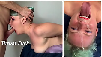 Cumshot-Filled Face Fuck For A Stepdaughter With A Visible Oral Bulge