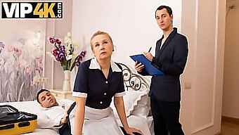 Mature Blonde Gets Fucked By Hotel Maid In Room Service Encounter