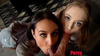 Dua Wanita Cantik Menggoda Dan Memuaskan Seorang Pria Paruh Baya Yang Horny Dalam Threesome Hardcore