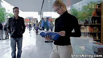 Glasses-Clad Teen Gets Down And Dirty While Cramming For Exams