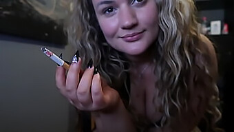 Busty European Teen Smokes And Talks About Her Preferences