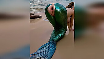 Un Extraño Penetra Vigorosamente A Una Sirena En La Playa, Haciendo Que Su Estrecho Ano Se Abra En Un Encuentro Anal Al Aire Libre - Porno Generado Por Ia